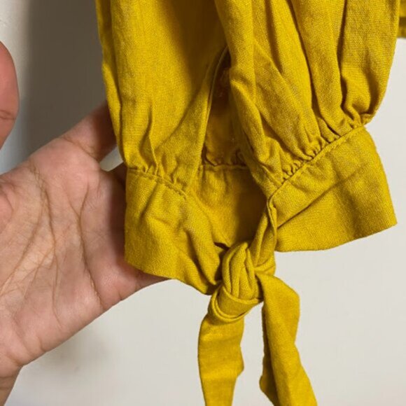 URBAN OUTFITTERS Mustard Yellow Women's Top Blouse Size S-P - Picture 5 of 9